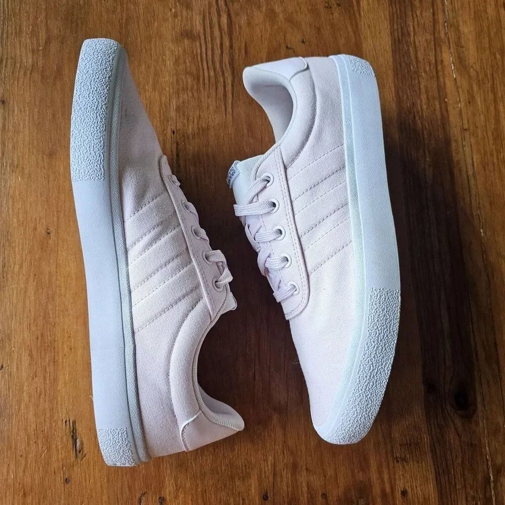 adidas Women's Vulc Raid3r Skate Shoe Sneakers Pink/White Size 9.5